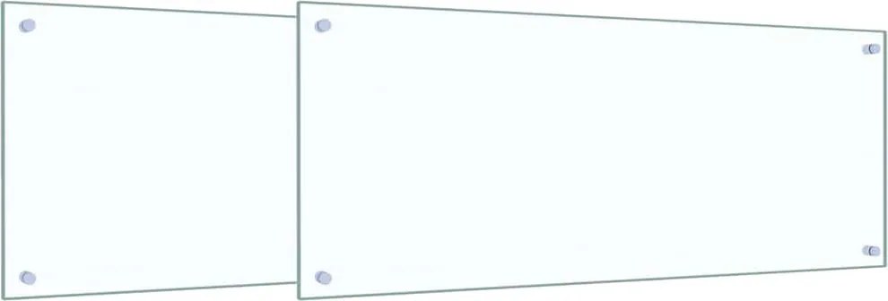 vidaXL Panou de bucătărie 2 pcs Transparent 100 x 40 cm