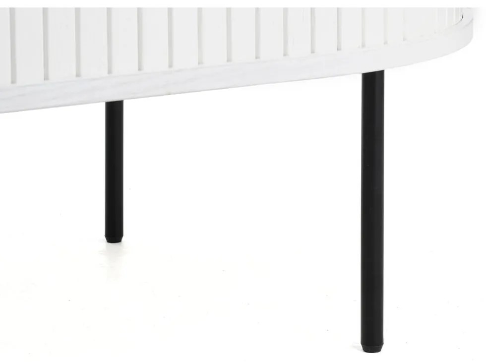 Măsuță de cafea albă cu aspect de lemn de stejar 60x120 cm Nola – Unique Furniture