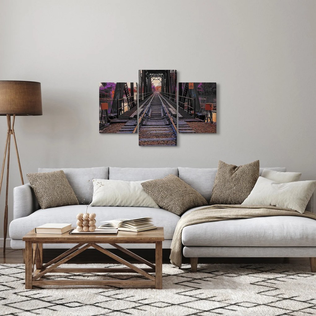 Tablou cu pod de cale ferată (90x60 cm)