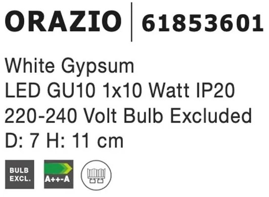 Spot aplicat din ghips ORAZIO NVL-61853601