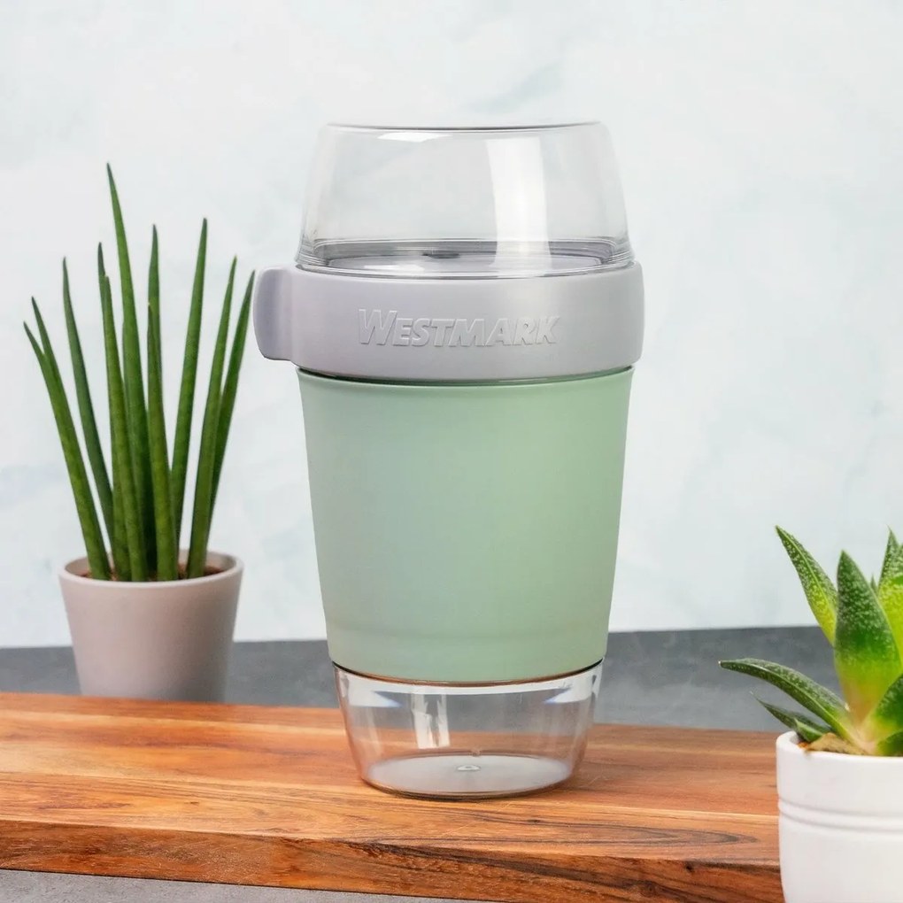 Recipient pentru alimente din trei piese Westmark,1150 ml, verde mentă, L