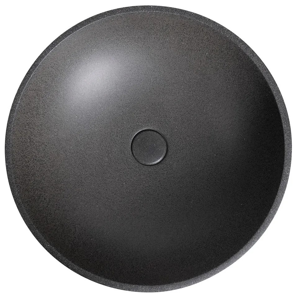 Chiuvetă gri închis rotundă din beton ø 44 cm Turf – Sapho