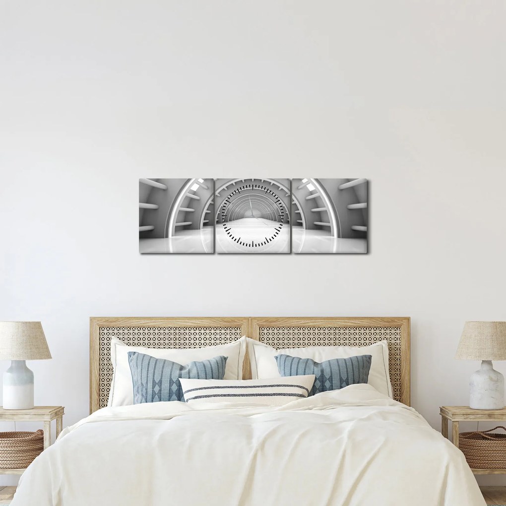 Tablou - Pasaj 3D (cu ceas) (90x30 cm)