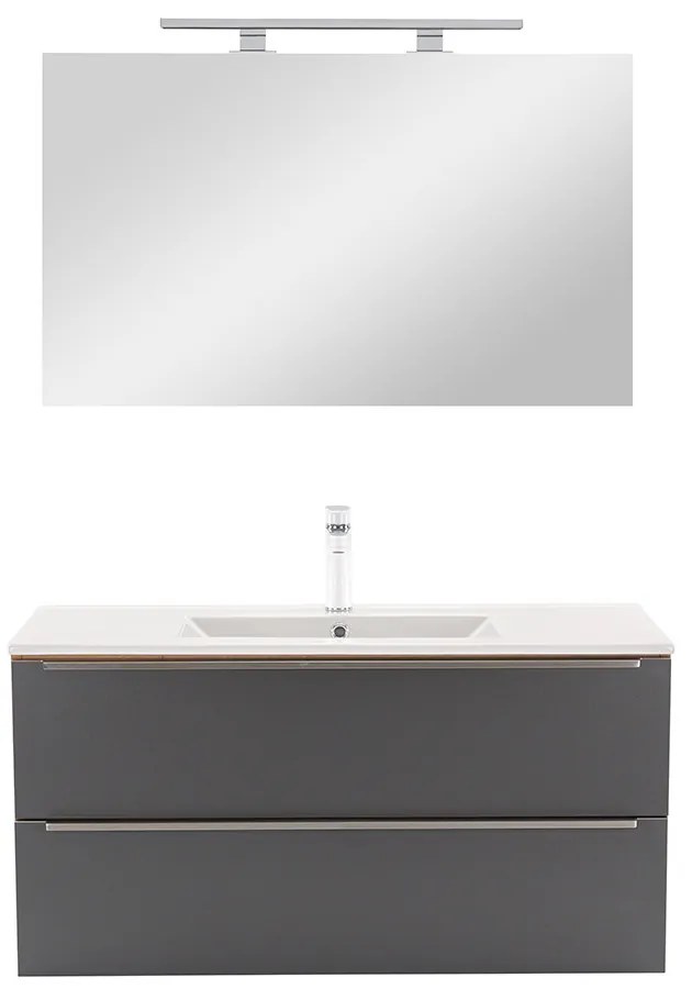 Mobilier complet de baie Vario Trim 100 stejar-antracit