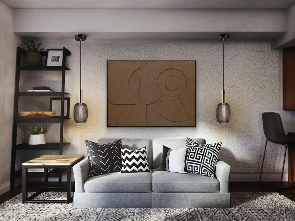 Tablou / Basorelief decoratiune perete Geomia 120x90cm