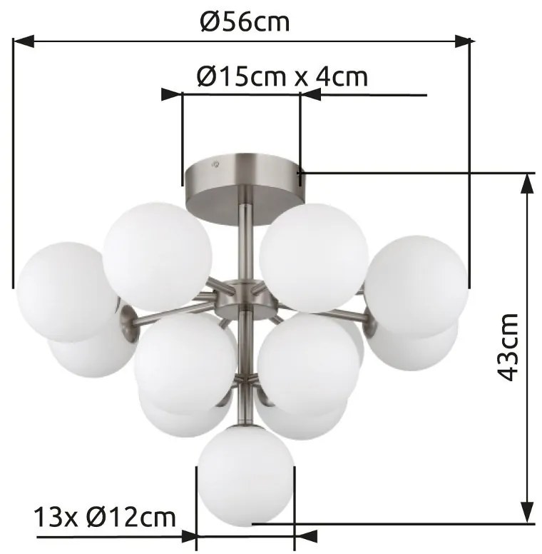 Lustra aplicata design modern GRAPPY 13L