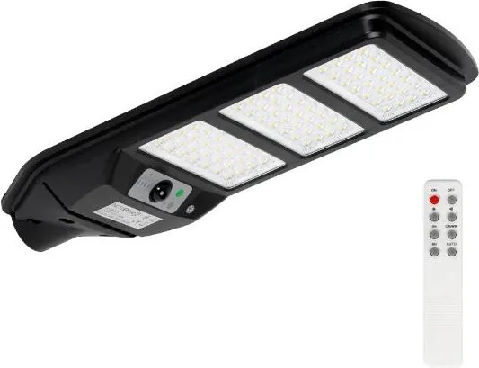 Corp Iluminat Stradal Solar LED 120W Novelite Suno cu Senzor Miscare, Protectie IP54, 3CCT Temperatura Culoare Selectabila, Eficienta Energetica