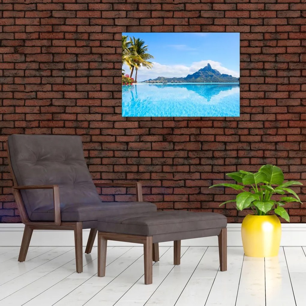 Tablou pe sticlă - Bora-Bora, Polinezia Franceză (70x50 cm)