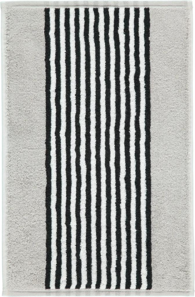 Prosop baie Cawo Black &amp; White Stripes 50x100cm, 76 argintiu