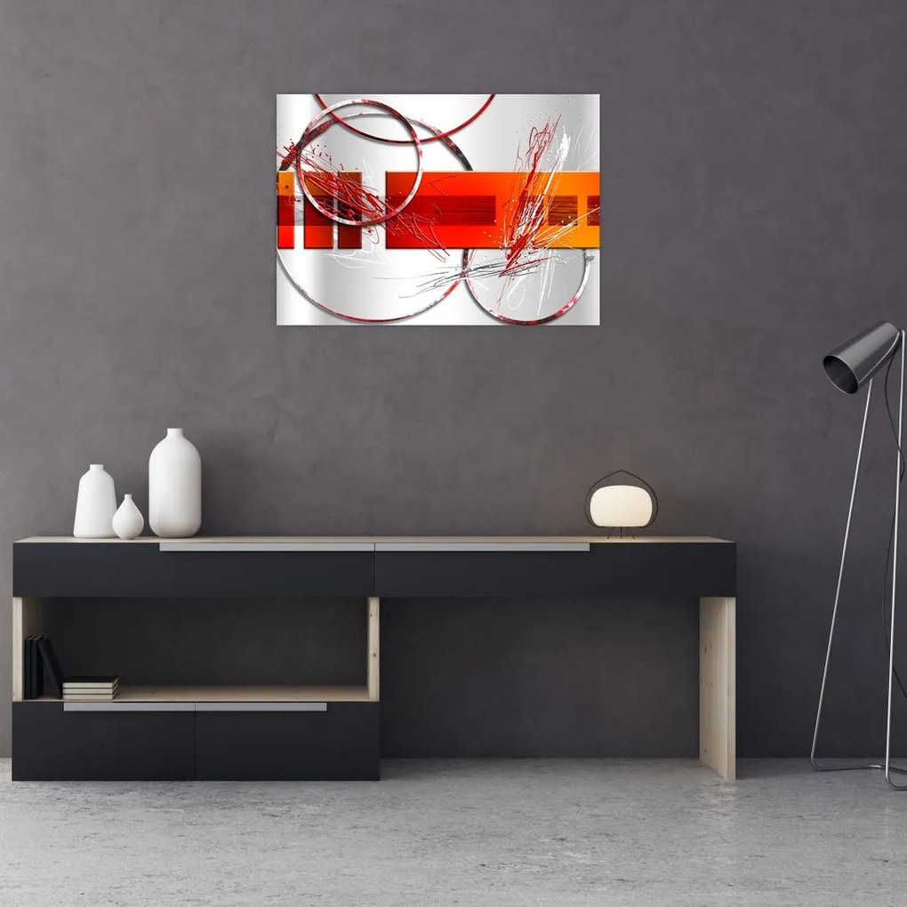 Tablou pe sticlă abstract (70x50 cm)
