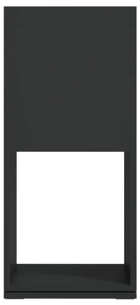 Dulap rotativ, negru, 34,5x34,5x147,5 cm, PAL 1, Negru