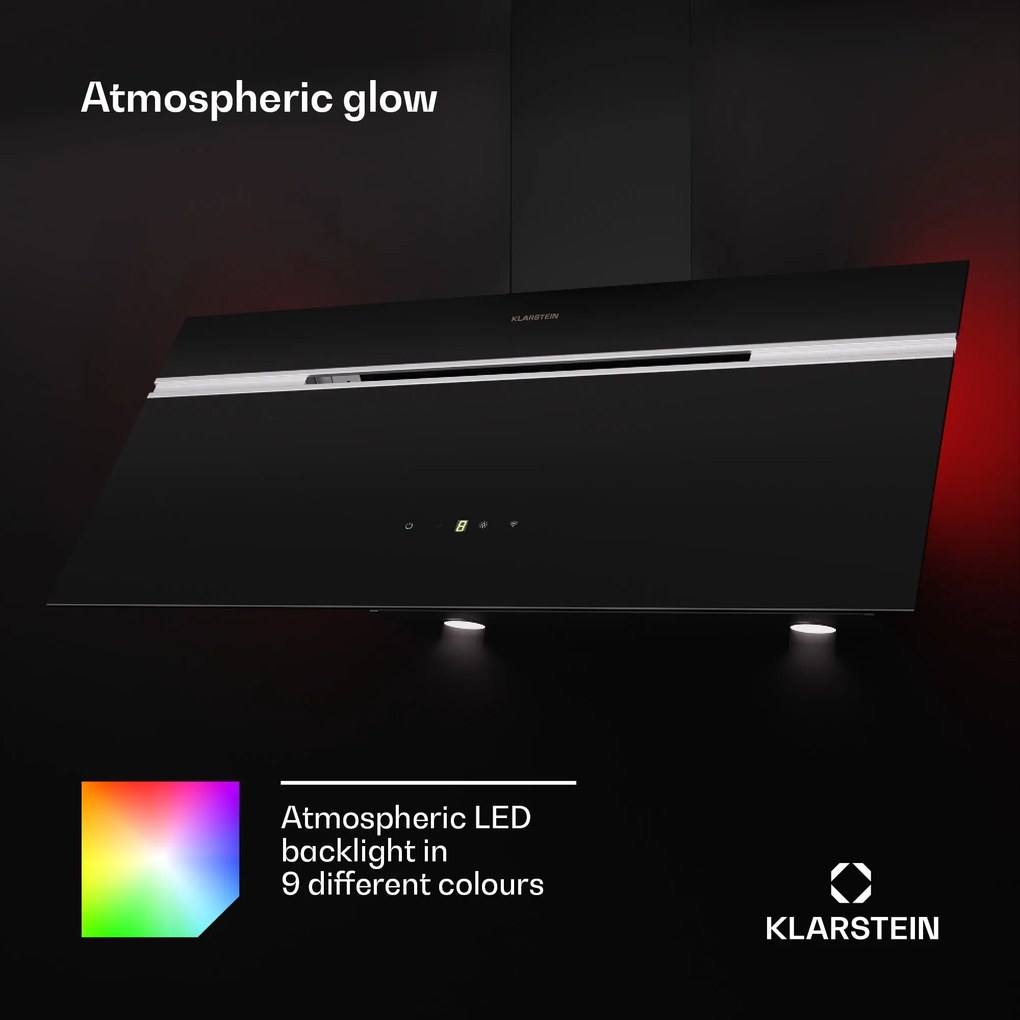 Alina 3.0 90, hota, 60 cm, 324 m³/h, display LED, iluminare ambientala, WiFi