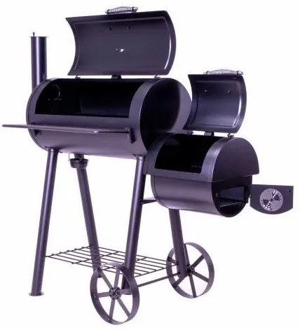 Grătar de grădină cu afumătoare XL - 120 x 55 cm