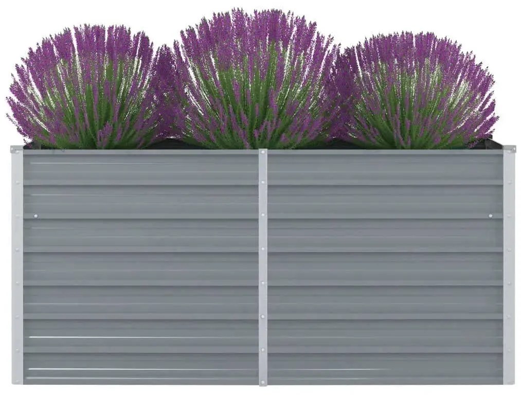 vidaXL Pat înalt straturi, 160x80x77, oțel galvanizat, gri