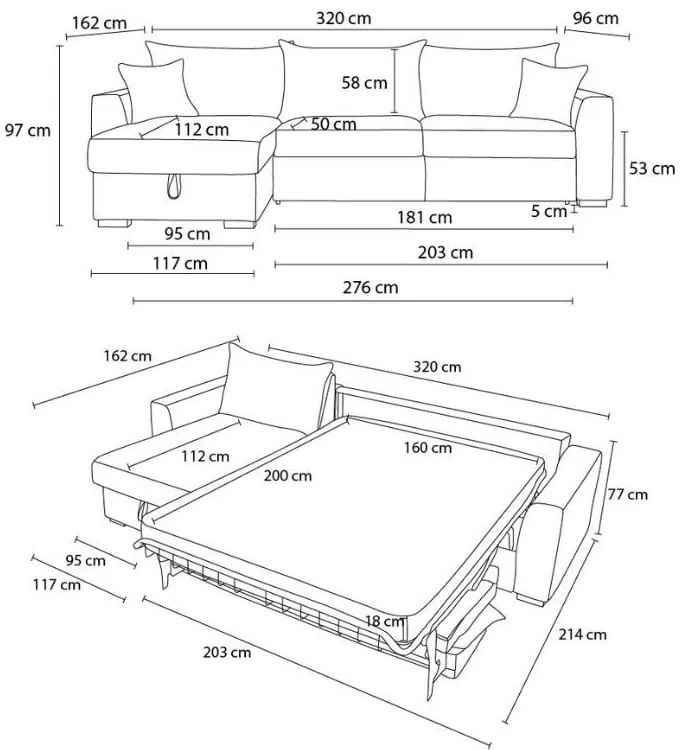 Colțar crem extensibil cu tapițerie din catifea reiată (cu colț variabil) Augustin – Bobochic Paris