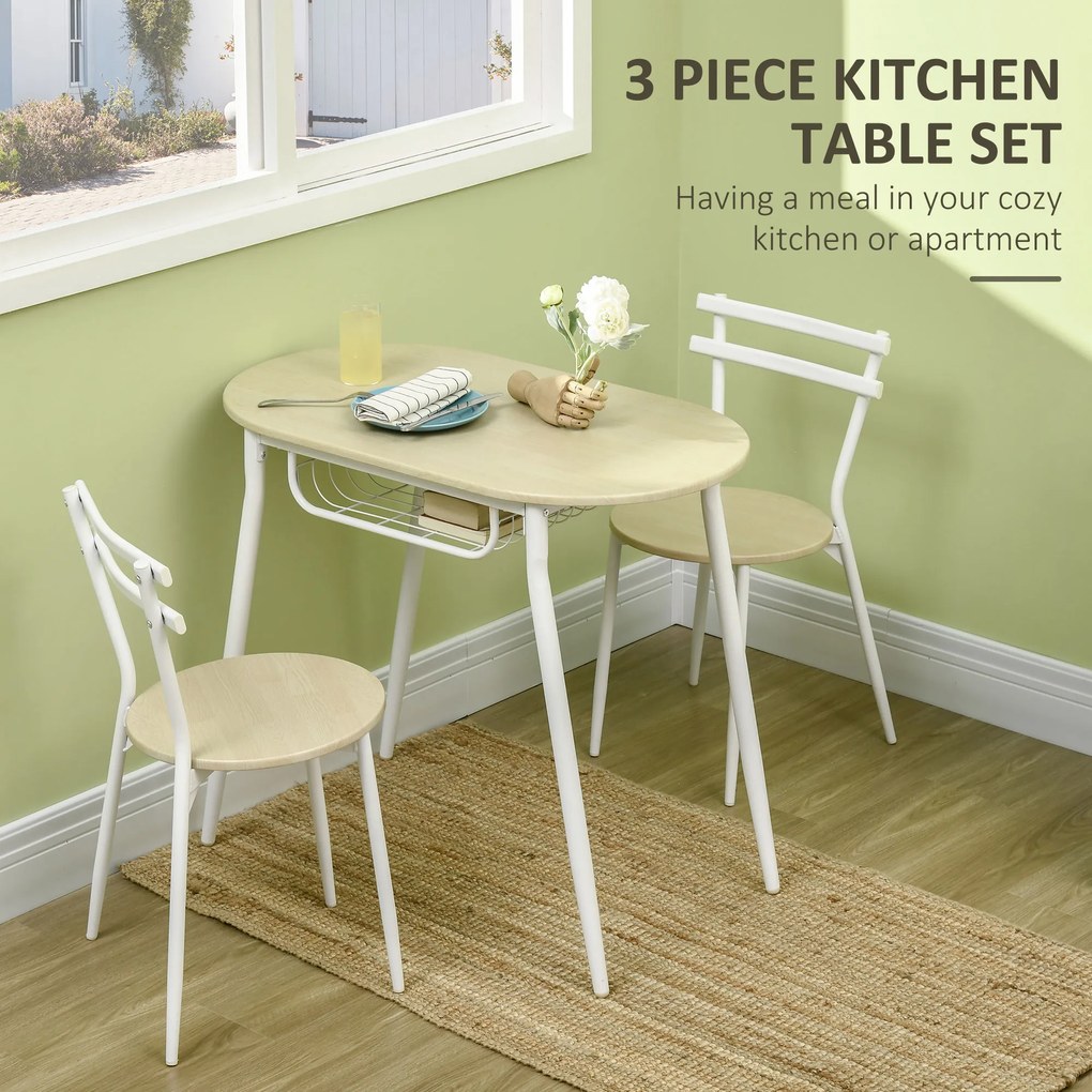 Set de masa cu scaune HOMCO , masa din MDF, masa de bucatarie | Aosom RO