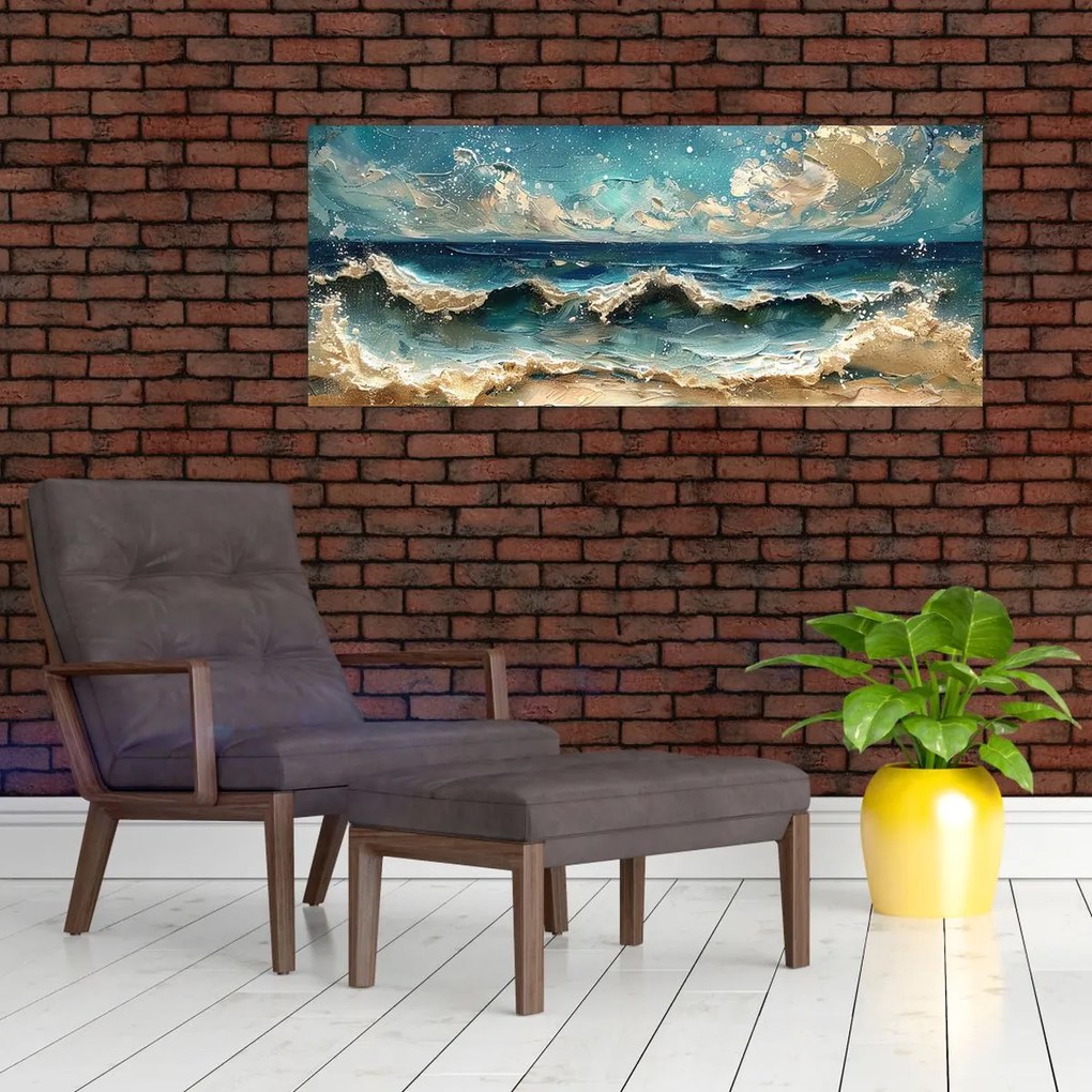 Tablou - Pictura mării (120x50 cm)