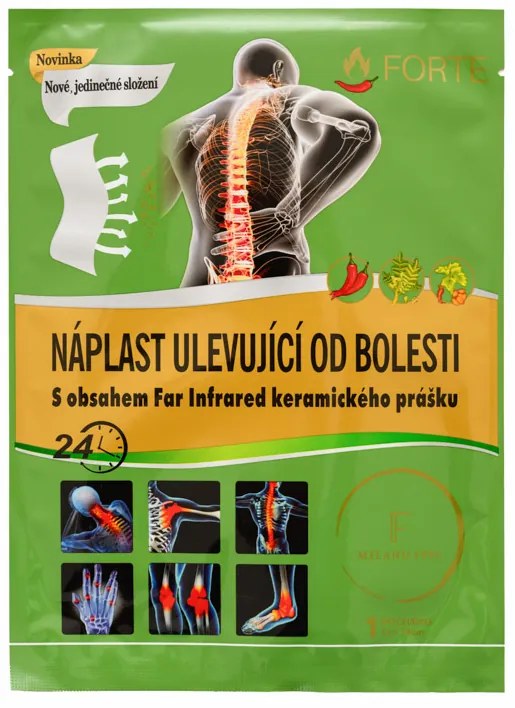 Plasture de încălzire cu capsaicină și pulbere ceramică cu infraroșu îndepărtat 12x18cm