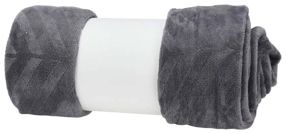 Pled cu aspect fleece, 160x130 cm, petrol