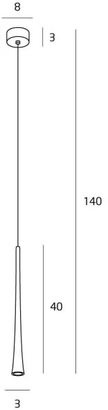 Lustră LED pe cablu MAXLIGHT P0372 COFFEE LED/7W/230V d. 3 cm negru