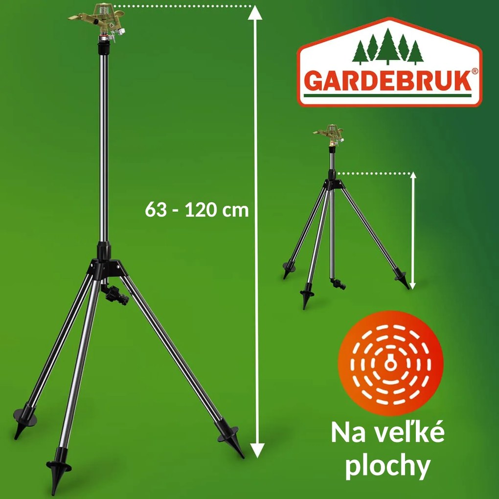 Aspersor pentru gazon SVEN cu suport telescopic 30-360° Gardebruk