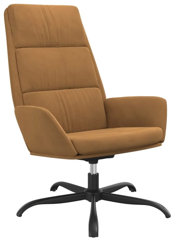 341415 vidaXL Scaun de relaxare, maro, catifea