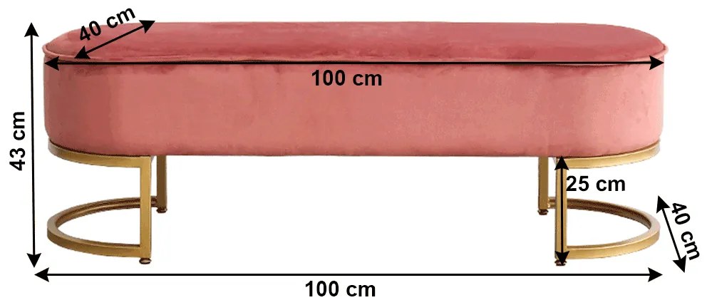 Bancă de design Morila (roz). 1064039
