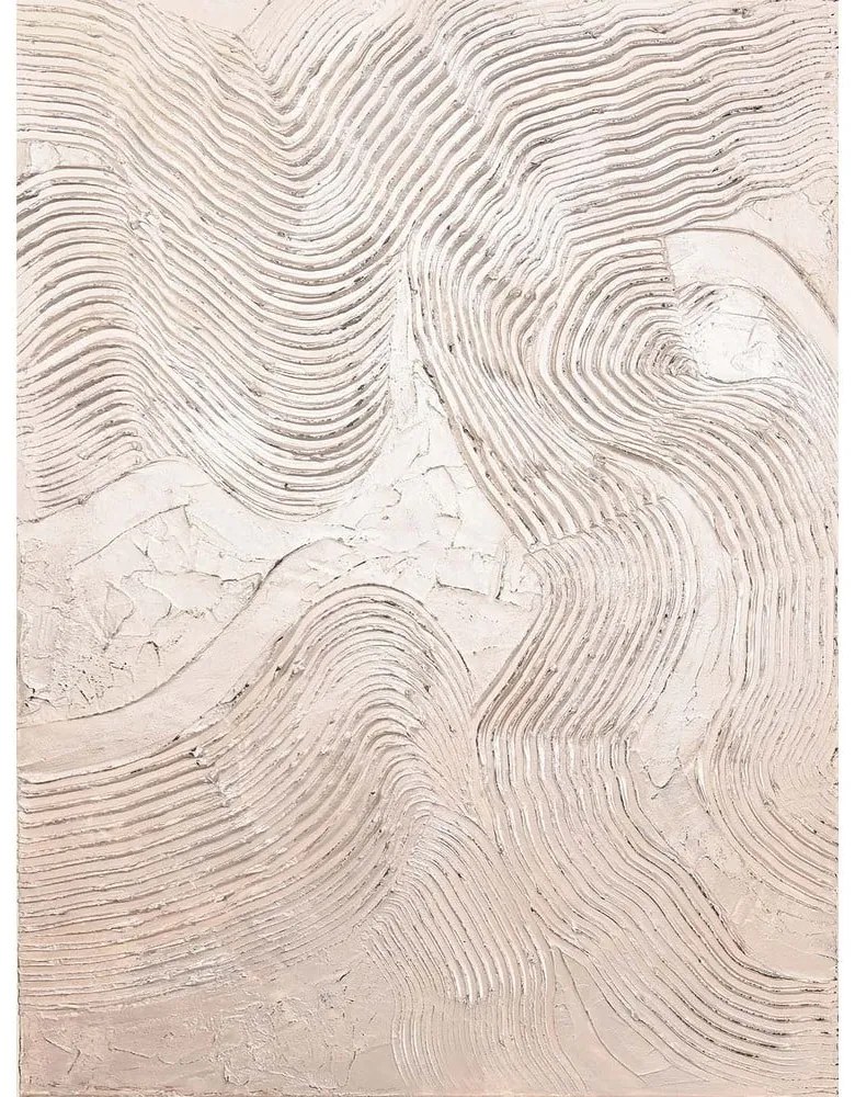 Tablou pictat manual 88x118 cm Metallic Rose – Malerifabrikken