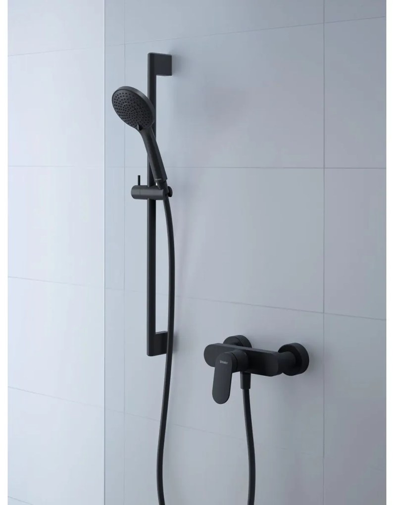 Duravit Wave baterie de dus perete negru WA4230000046