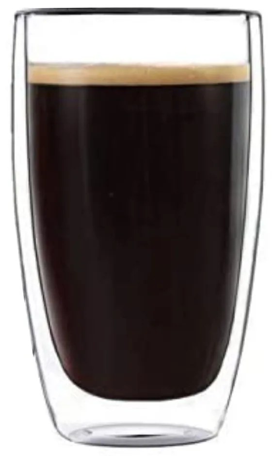 Pahar 370 ml din sticla Borosilicata cu pereti dubli