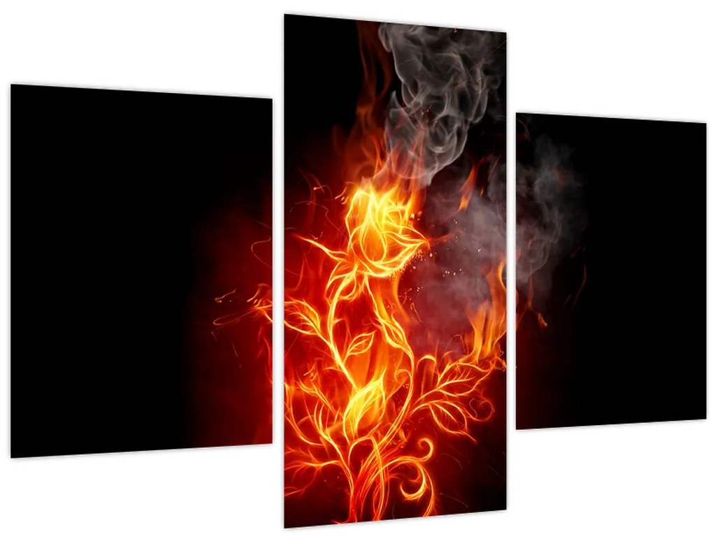 Tablou - Trandafiri în foc (90x60 cm)
