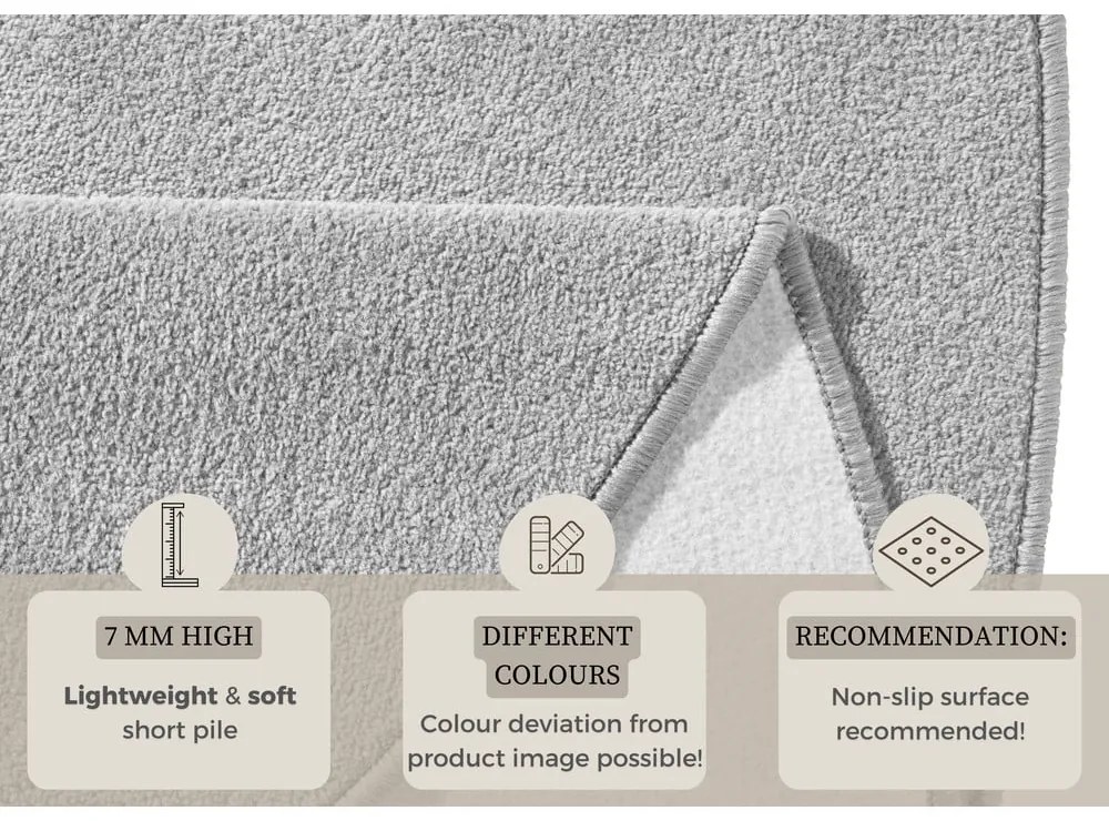 Covor gri deschis rotund ø 133 cm Fancy – Hanse Home