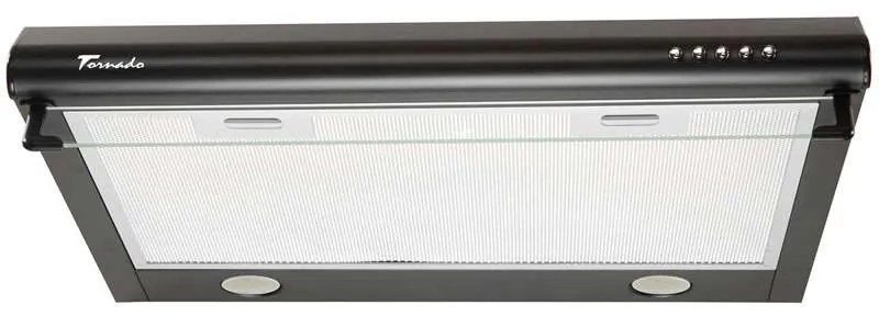 Hota traditionala Tornado Bona 20 (50) LED, 2 motoare, latime 50 cm, absorbtie 560 m3/ora, filtru anti-grasimi aluminiu 5 straturi, Negru