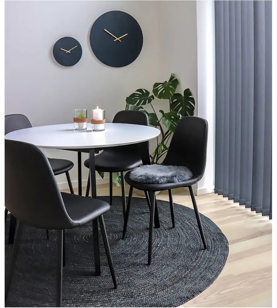 Set 2 scaune cu picioare negre House Nordic Stockholm, negru