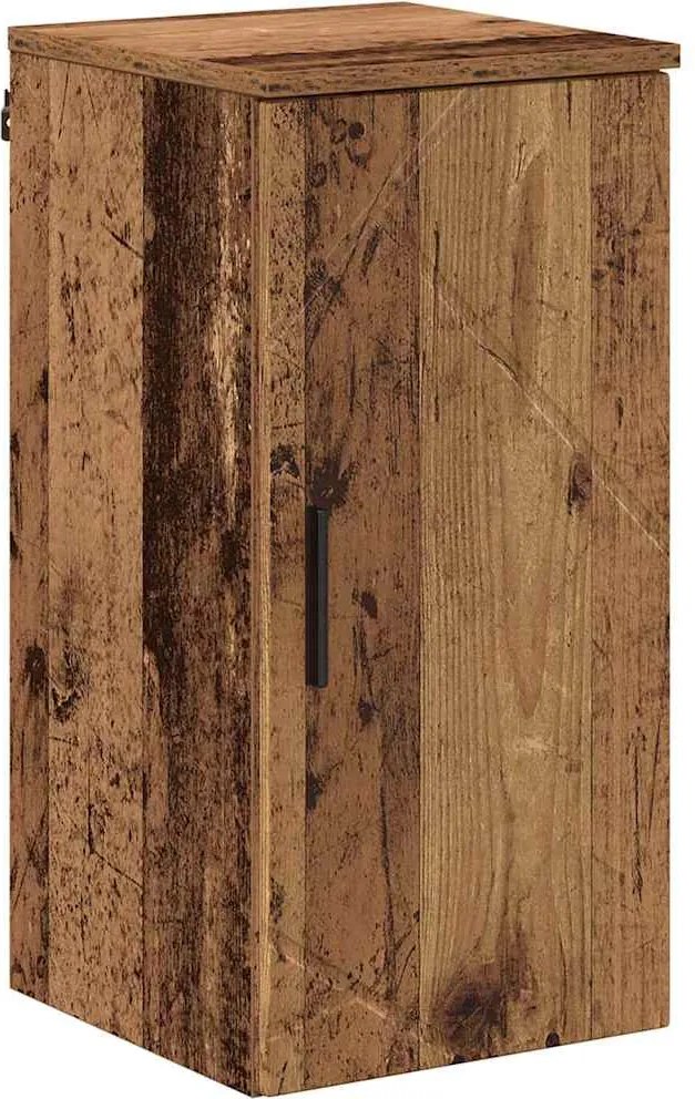 vidaXL Dulap de Baie Pe perete cu ușă Lemn Vechi 30 x 31,5 x 61 cm
