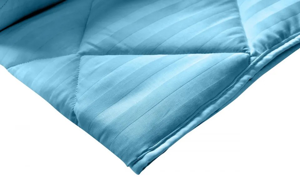 Pilota Alcam damasc, toamna / iarna, bambus, bleu ciel, 140x200 cm