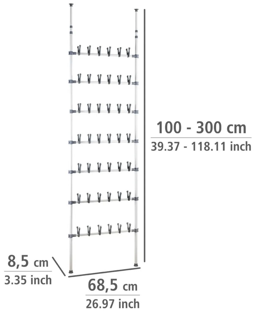 Wenko Cuier telescopic pentru pantofi Atlas, 42perechi