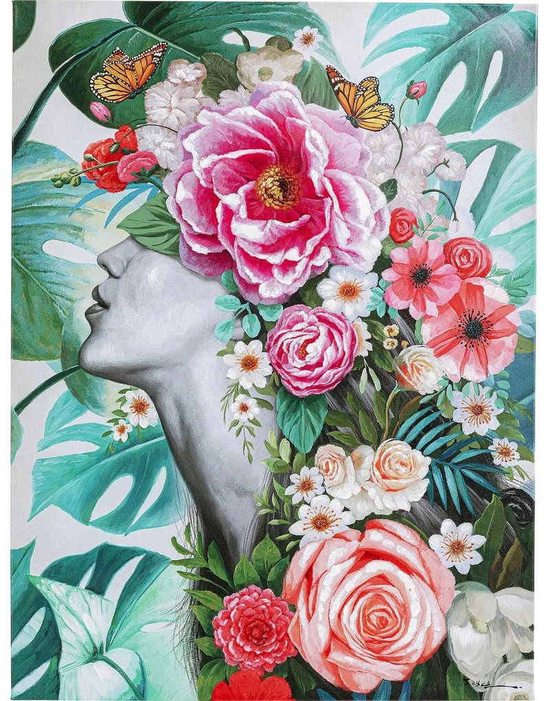 Tablou Touched Flower Lady 120x90 cm