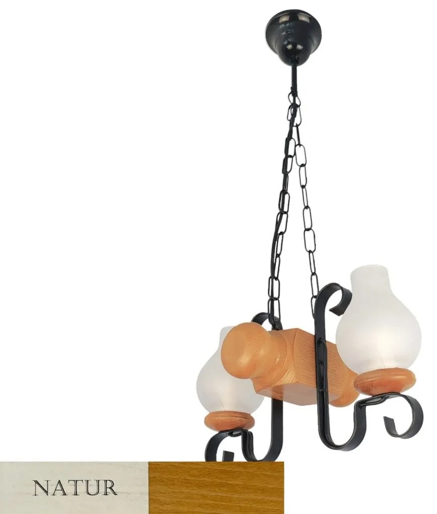 Candelabru rustic fabricat manual din lemn Rustic WOOD-RU-SP2