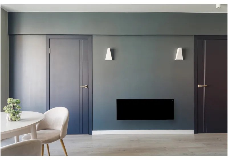 Resigilat: Convector electric AENO AGH0002S, 700W, 30 m², Afisaj LED, Aplicatie mobila, Ultra subtire, Wi-Fi, Negru