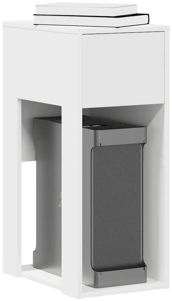 vidaXL Suport turn pentru computer cu sertar alb 30x44x74 cm