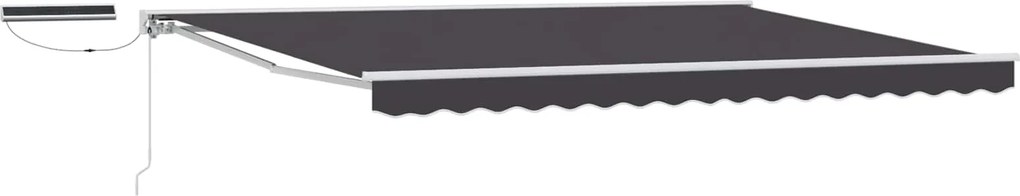 vidaXL Cort electric retractabil Antracit 5 × 3,5 m