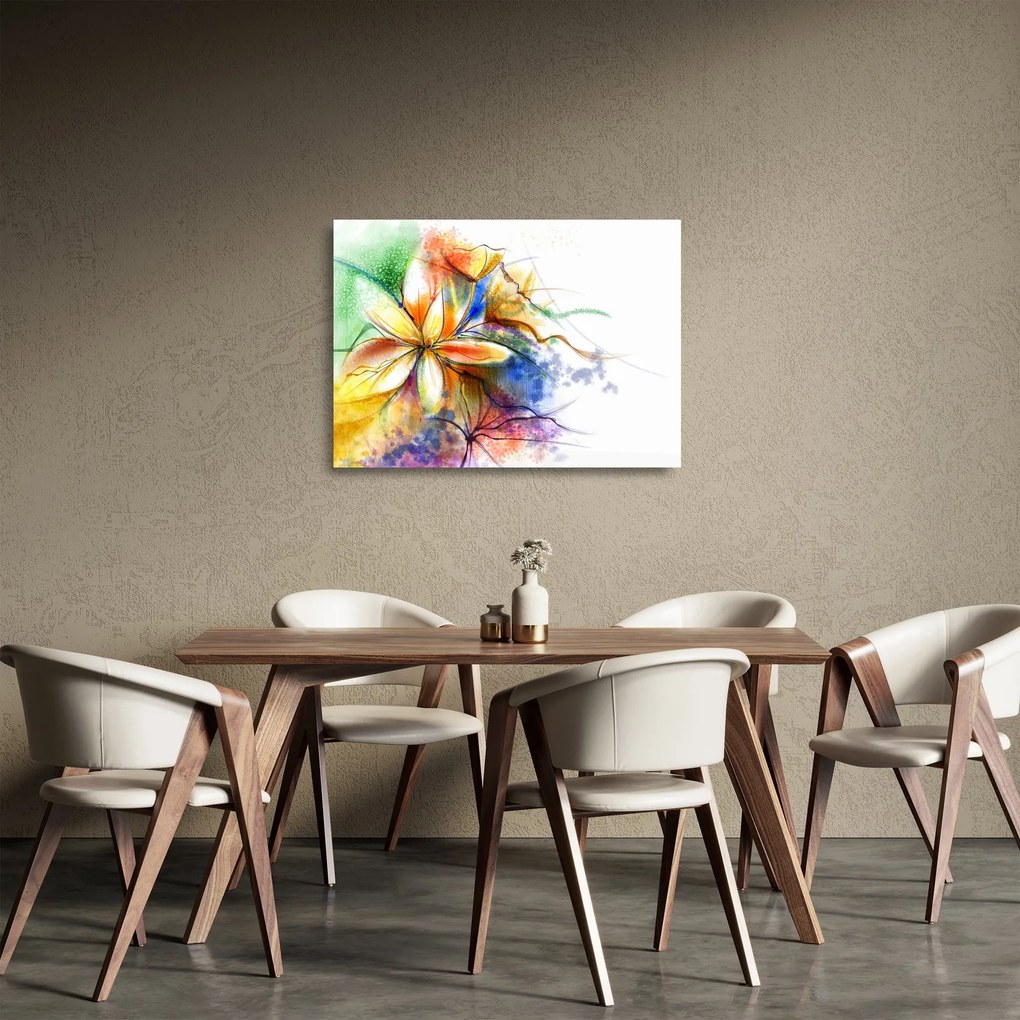 Tablou pe sticlă - Floare (70x50 cm)