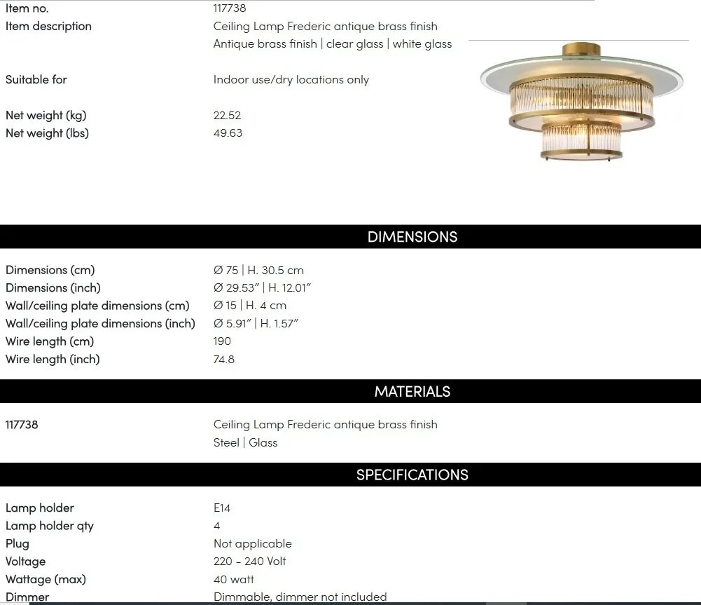 Plafoniera, Lustra aplicata LUX design deosebit Frederic