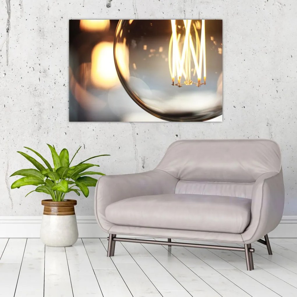 Tablou cu becul aprins (90x60 cm)