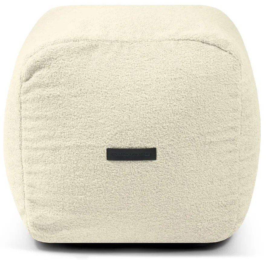 Fotoliu bean bag crem cu tapițerie din țesătură bouclé Plus 50 Lounge – SLOWDOWN