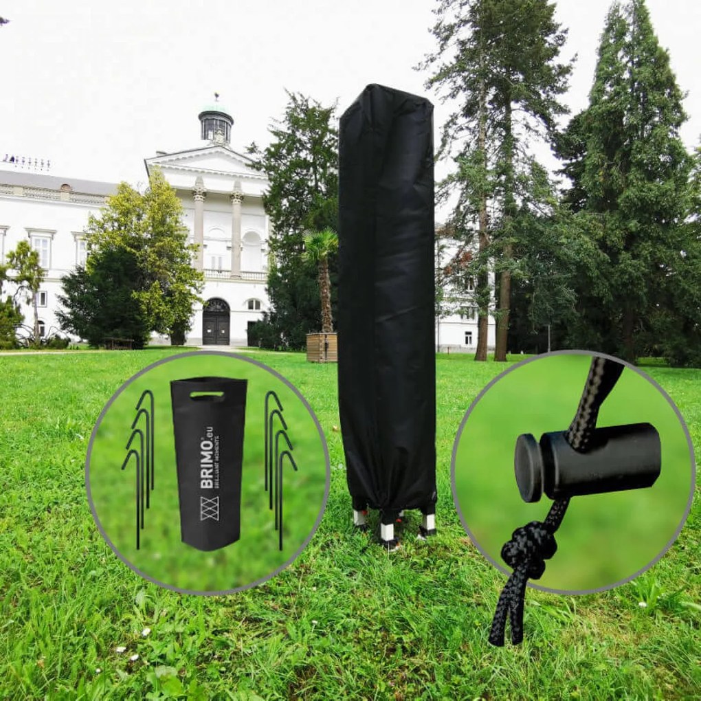 Cort pavilion pliabil 3x3m - cu 3 pereți - Negru