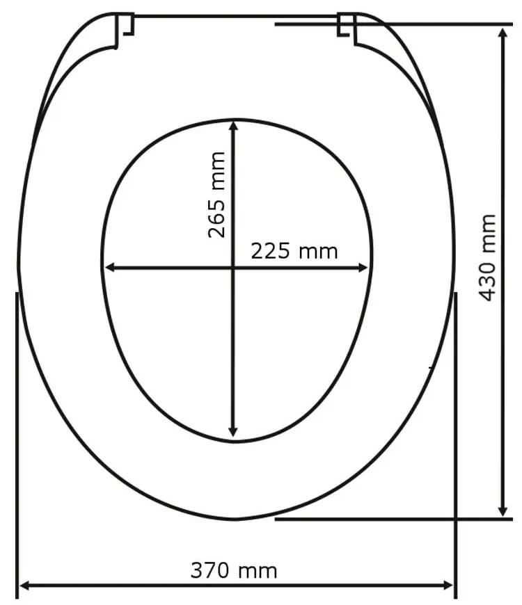 Capac WC cu închidere lentă Wenko Oak, 42,5 x 35,5 cm