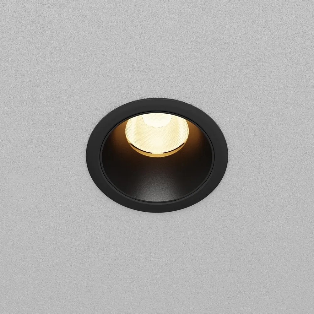 Spot incastrabil LED Dip negru 3000K 10W