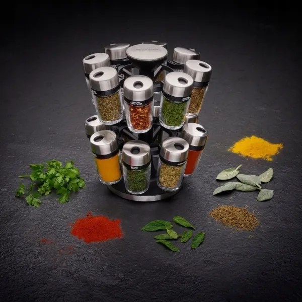 Cole&Mason MASTER - Suport rotativ cu 17 recipiente pentru condimente